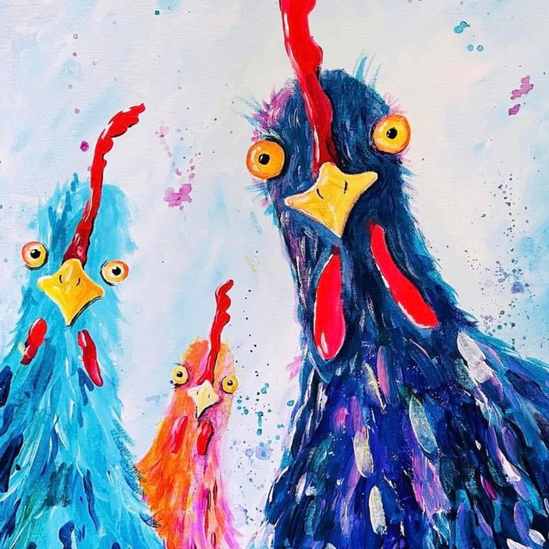 The Paint Club - Painting Chickens