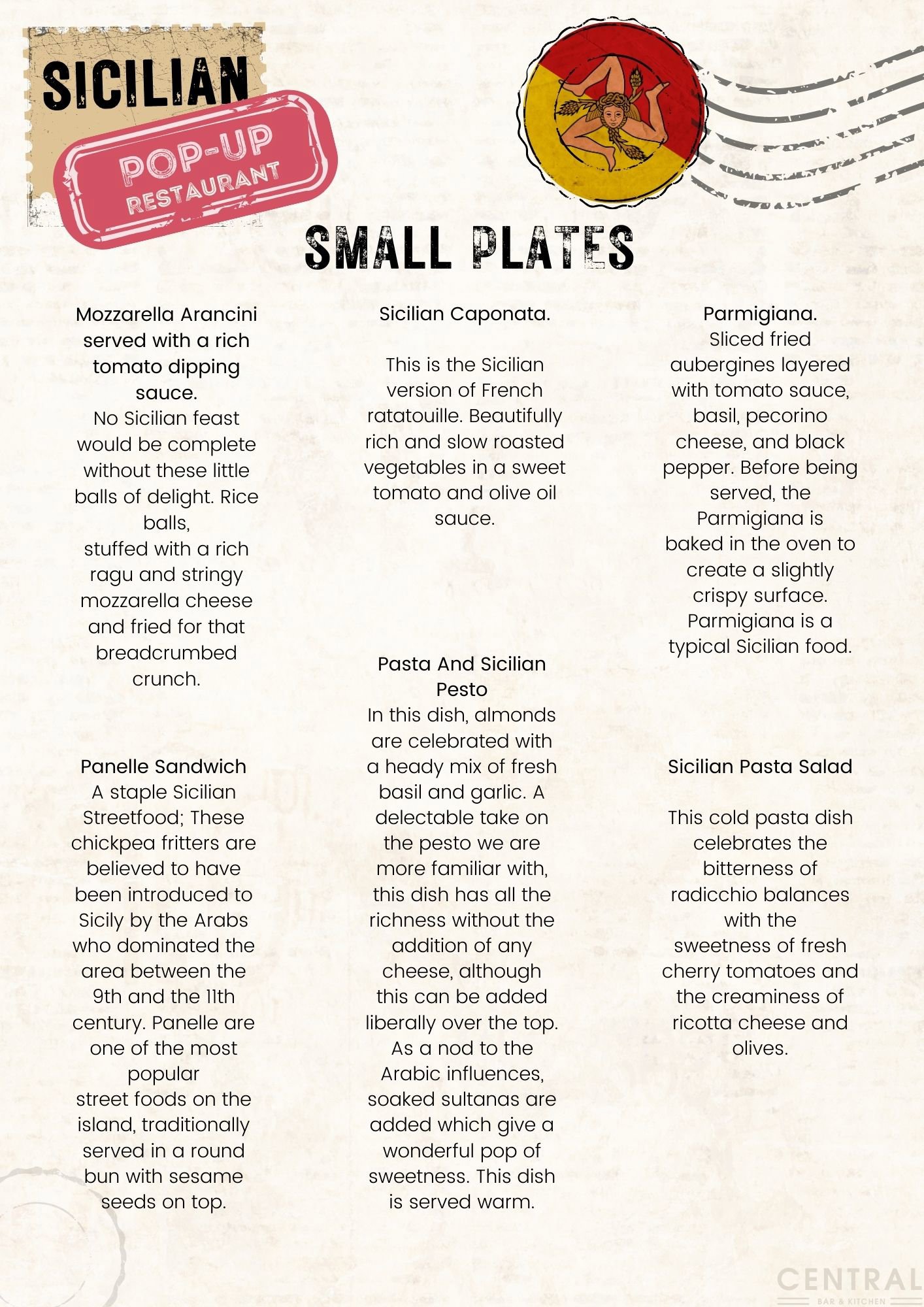 Cafe Menus
